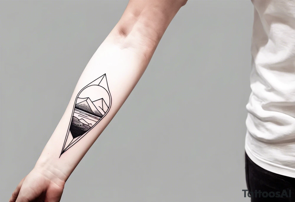 Forearm line tattoo idea