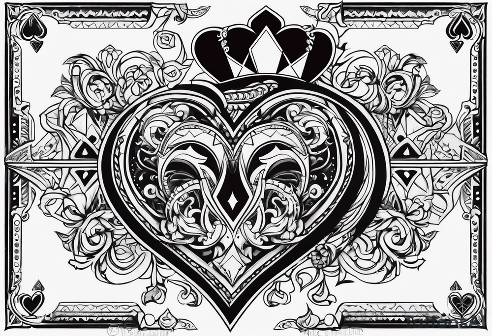 Jack of hearts card tattoo idea