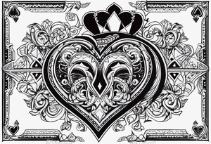 Jack of hearts card tattoo idea