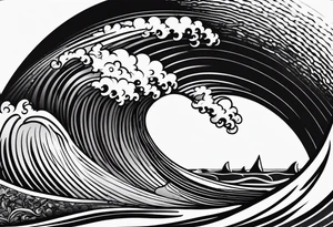 Simple wave tattoo idea