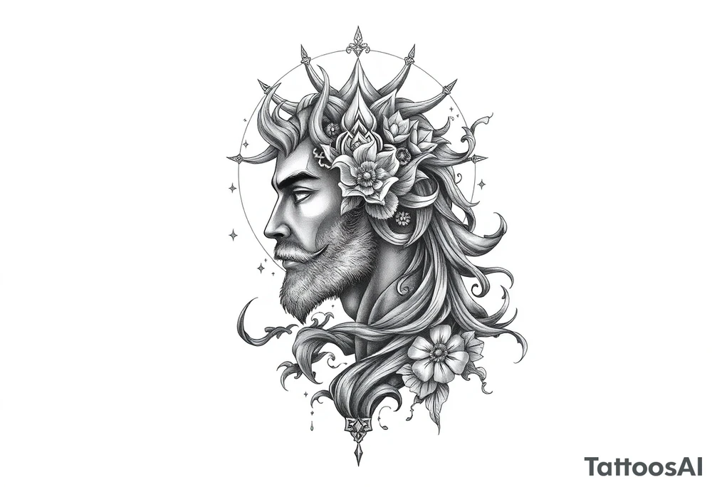 Reincarnation beautiful men tattoo idea