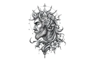 Reincarnation beautiful men tattoo idea