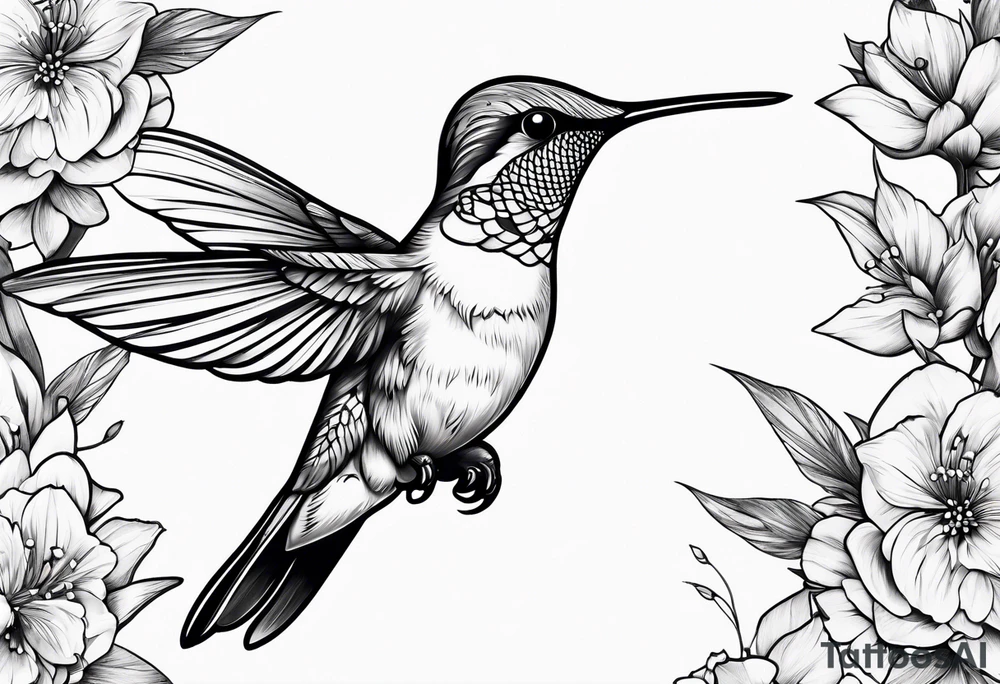 humming bird tattoo idea