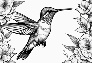 humming bird tattoo idea