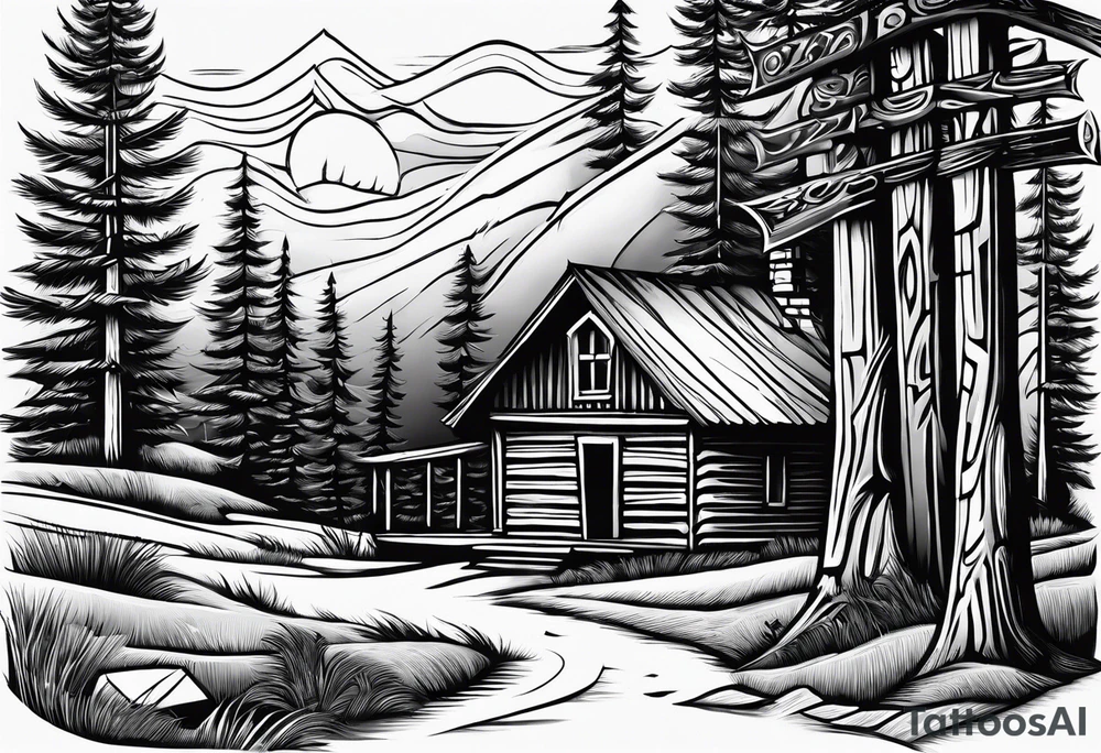 christian 
cross, campfire, golf , whiskey glass, cabin tattoo idea
