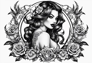 demon pinup tattoo idea