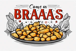 come on patatas be bravas tattoo idea