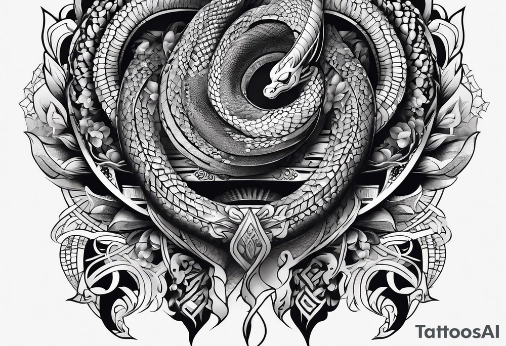 Cobra Seven number shape tattoo idea