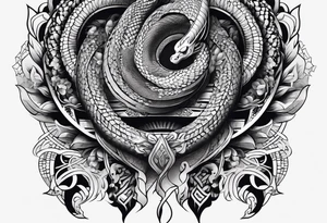 Cobra Seven number shape tattoo idea