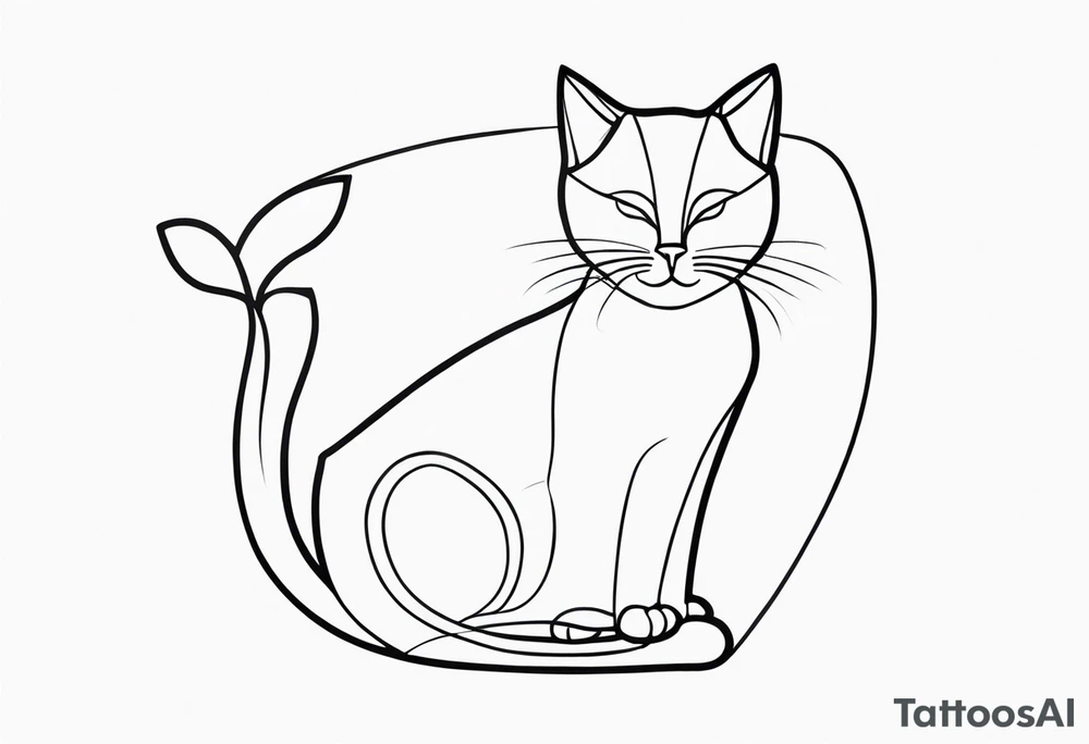 CAT LOVE tattoo idea