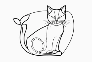 CAT LOVE tattoo idea