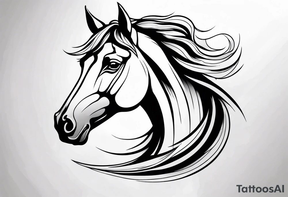horse head tattoo idea