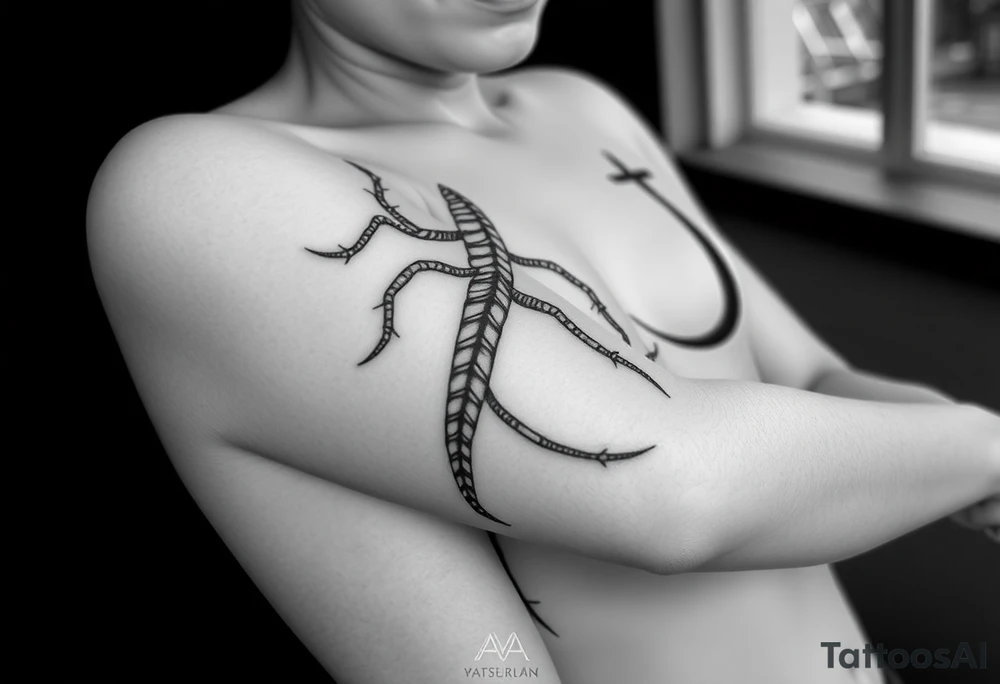 Lirio de araña rojo tattoo idea