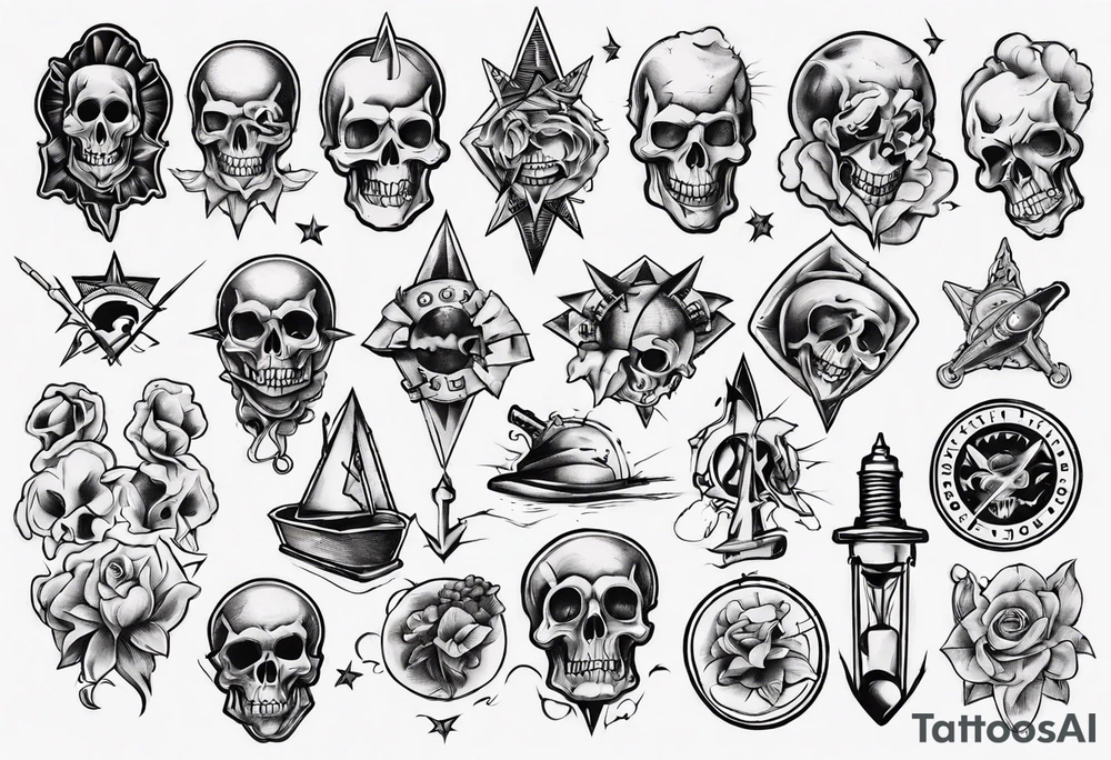 Old school sketch tattoo idea