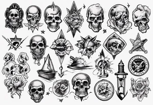 Old school sketch tattoo idea