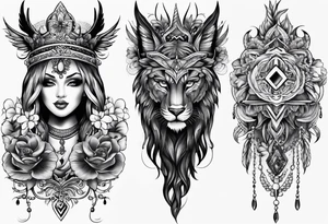 full body tattoo on the back from top to bottom tattoo idea