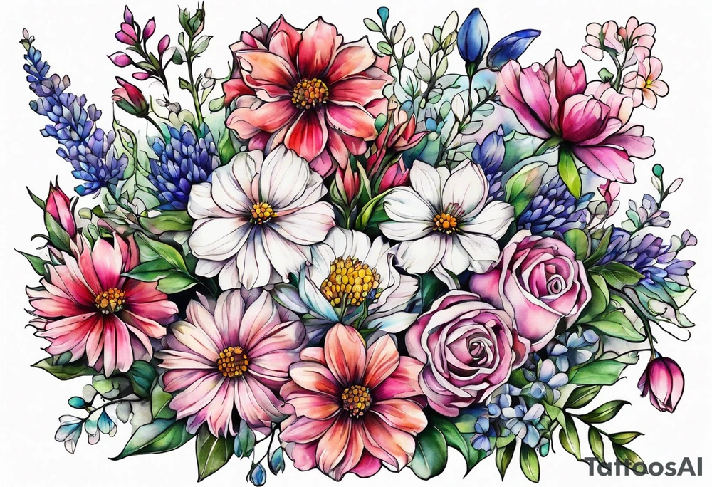 wildflowers tattoo idea