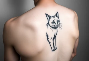 black cat tattoo idea