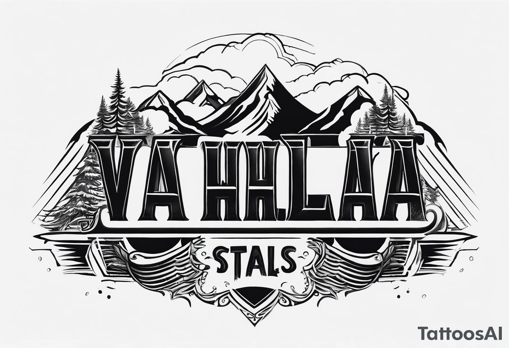 Valhalla stairs fog tattoo idea