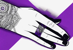 lines around wrist, abstract, black and purple, covered from wrist to forearm, fully covered, no borders, blackwork, no people tattoo idea