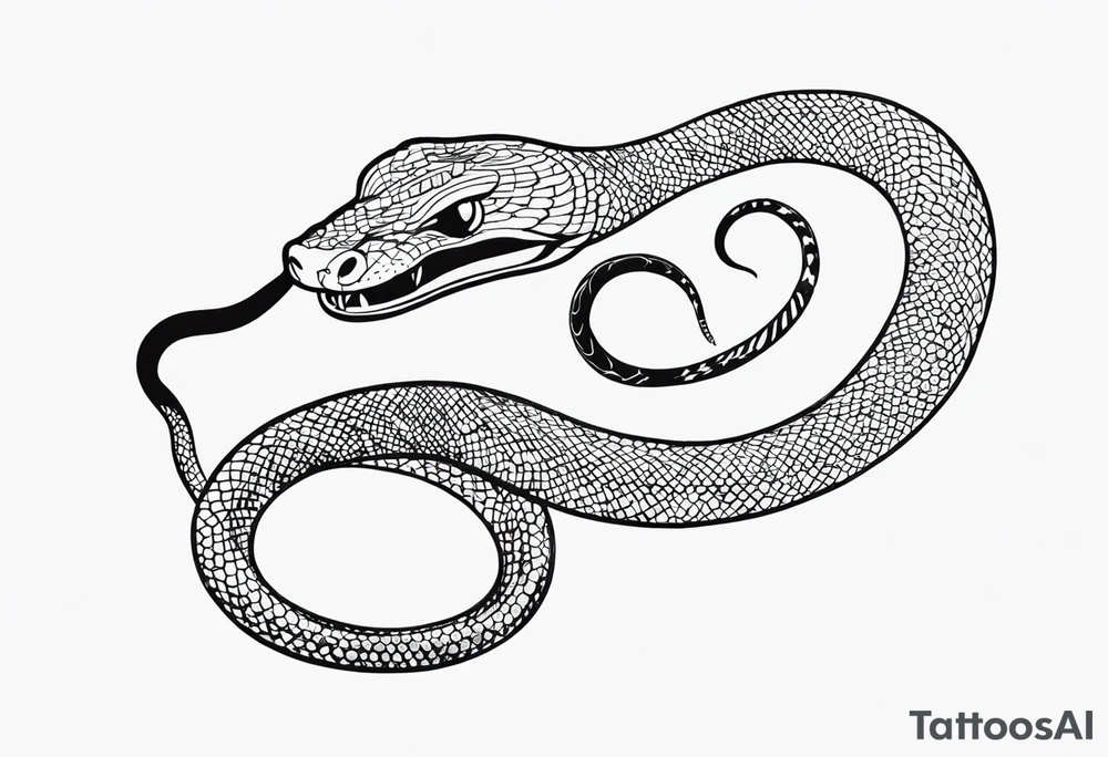 Snake eating it's own tail tattoo idea