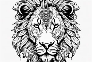 gothic lion tattoo idea