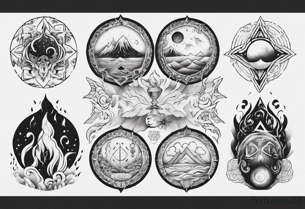 The four elements tattoo idea