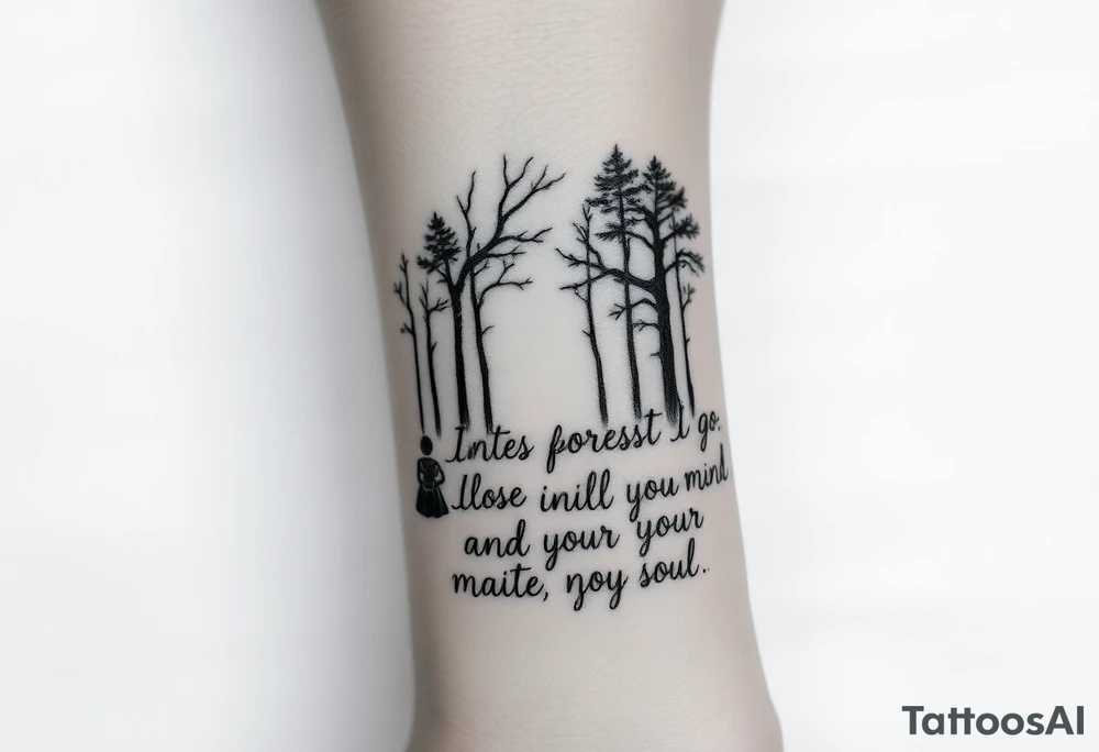 Into the forest I go to lose my mind and find my soul tattoo idea