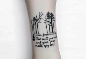 Into the forest I go to lose my mind and find my soul tattoo idea