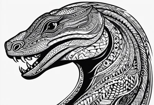 Aboriginal style goanna tattoo idea