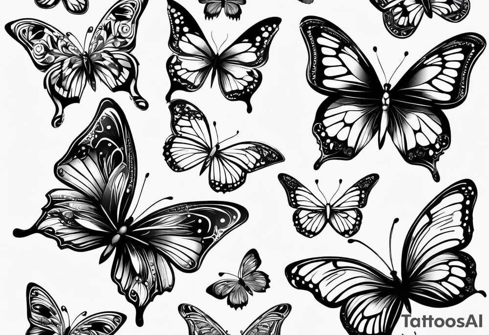 Butterflies tattoo idea