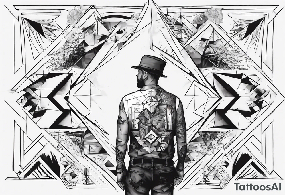 Man leaving his past behind him ready to take on the future tattoo idea