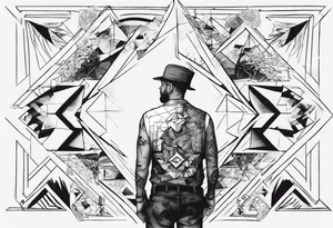 Man leaving his past behind him ready to take on the future tattoo idea