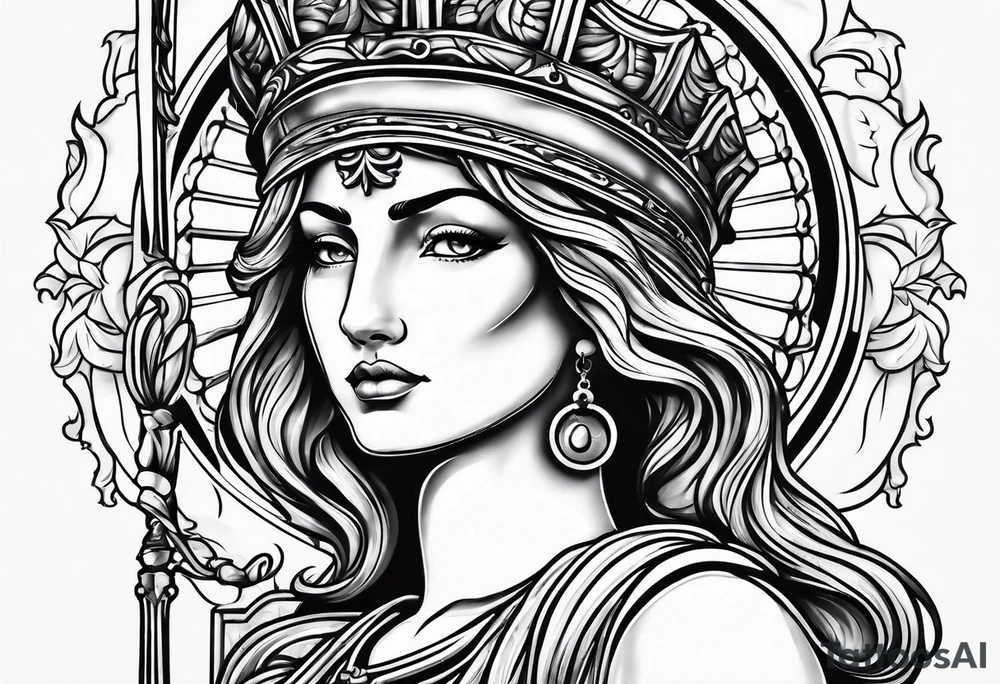lady justice tattoo idea