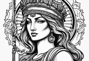 lady justice tattoo idea