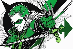 Green arrow tv show artwork tattoo idea