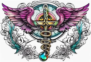 a caduceus tattoo idea