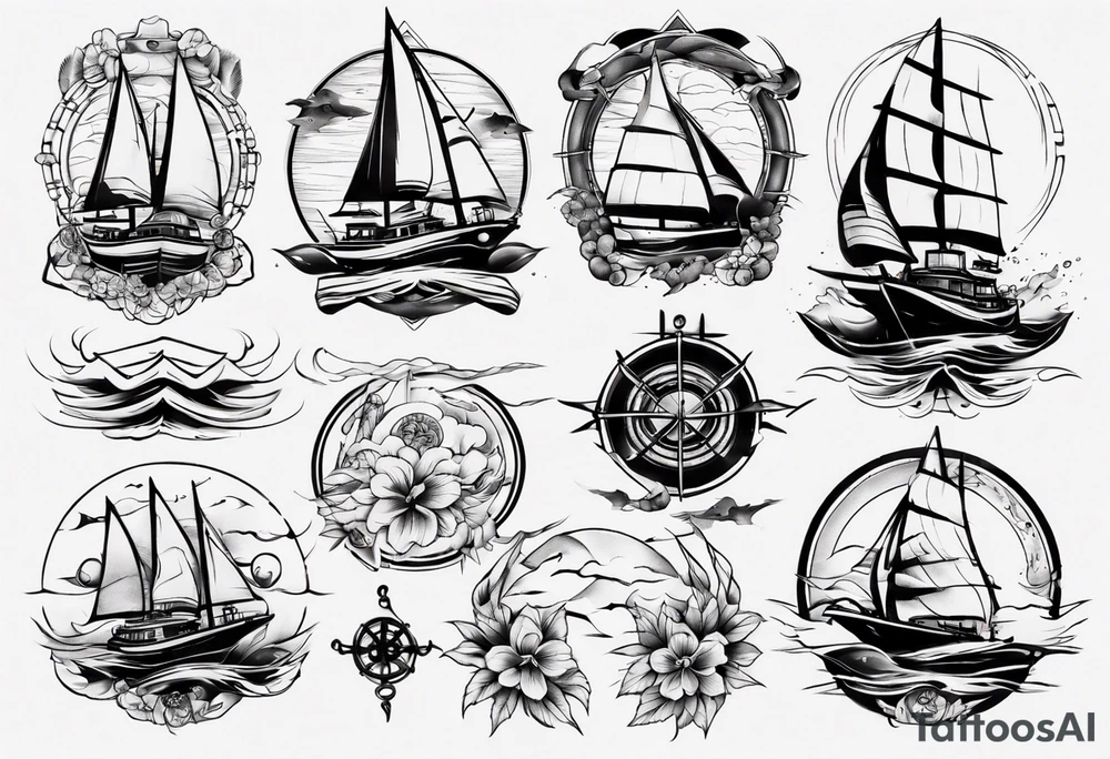 yacht tattoo idea