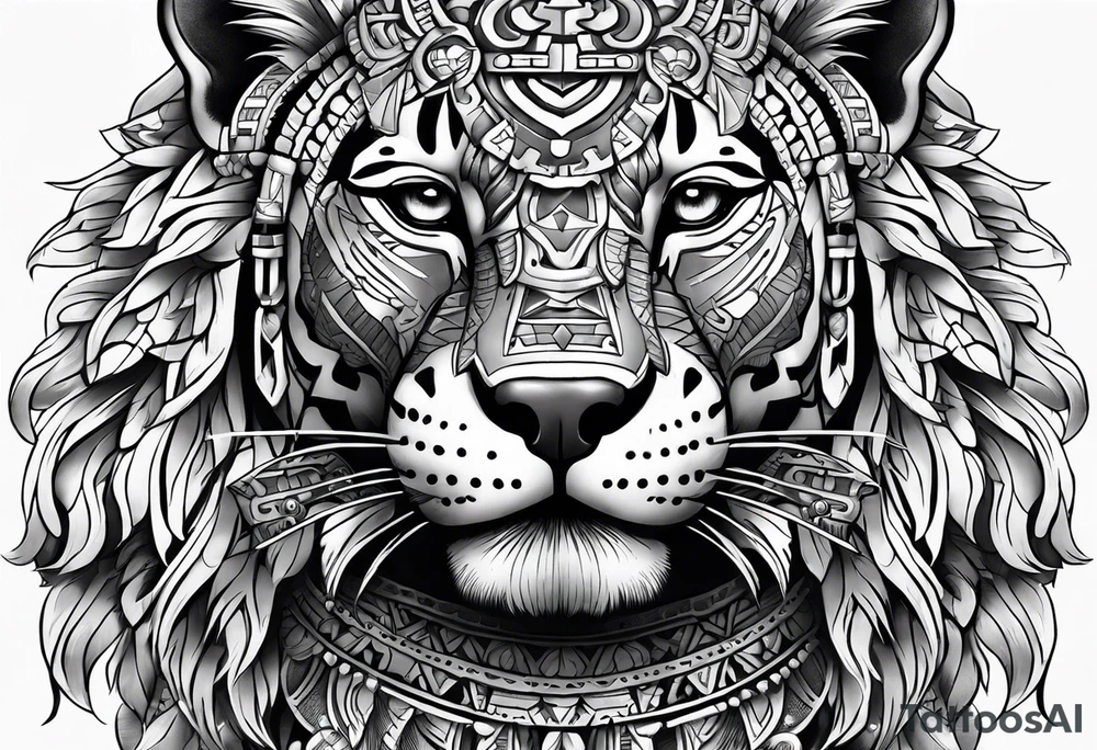 aztec jaguar warrior tattoo idea