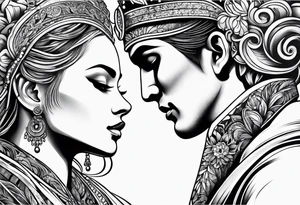 sibling tattoo 1 male 2 female tattoo idea