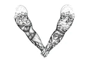 Masculin, country, mountains, wildlife, nature, racing , father of 4,
blue collar sleeve tattoo idea