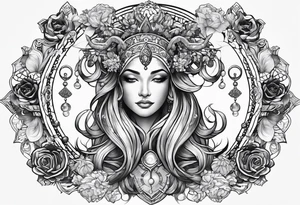 Taurus, Aquarius, Libra, half sleeve, zodiac 
symbols tattoo idea