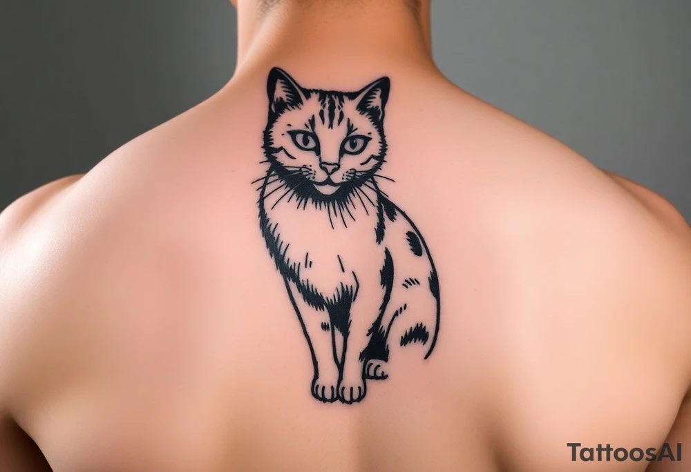 black cat tattoo idea