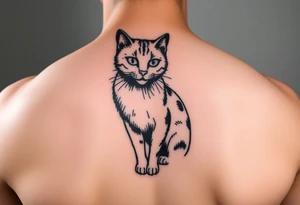 black cat tattoo idea