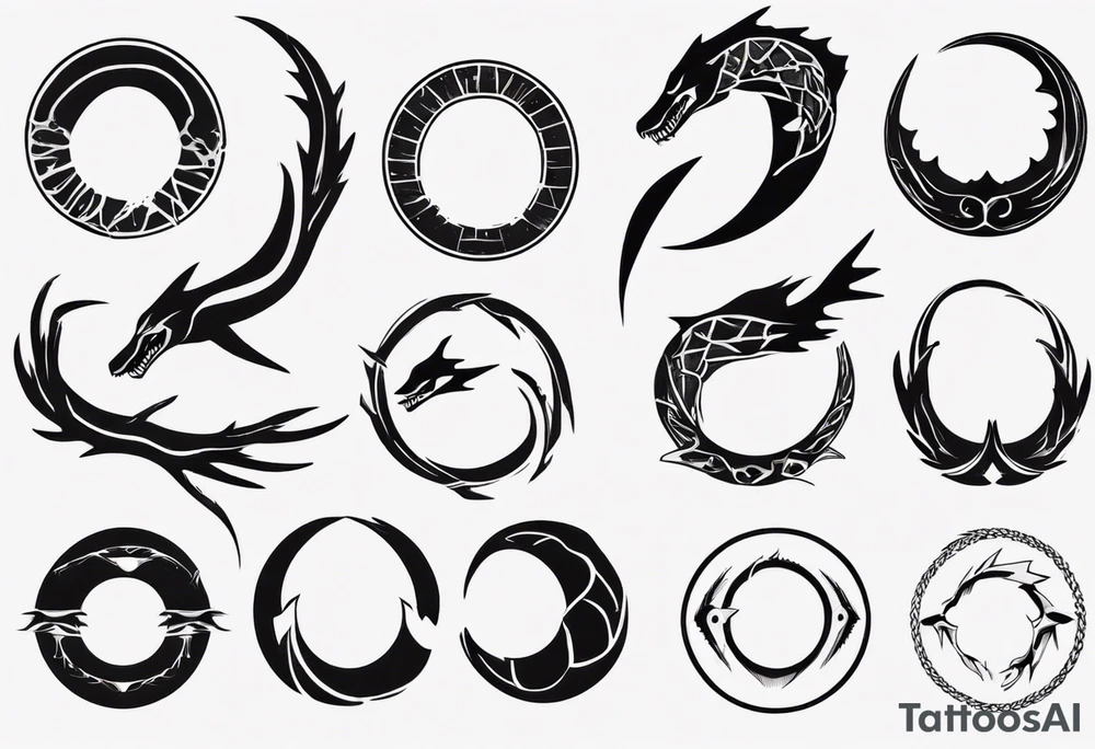 ouroboros fangs tattoo idea