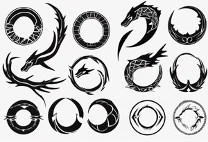 ouroboros fangs tattoo idea