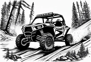 wilderness 4x4 trail with polaris rzr off road vehicles sling mud tattoo idea