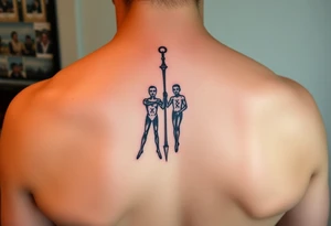 Hanging KKK stick figures tattoo idea