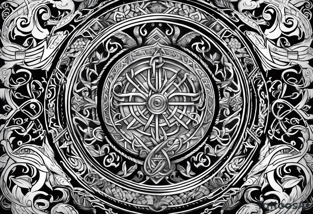 Viking symbols tattoo idea