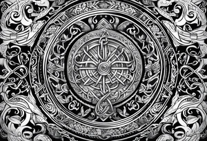 Viking symbols tattoo idea